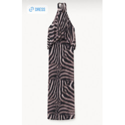 VESTIDO SAFARI HALTER LMN