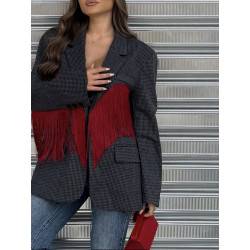 BLAZER CUADROS  FLECOS LMN