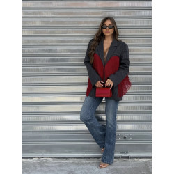 BLAZER CUADROS  FLECOS LMN