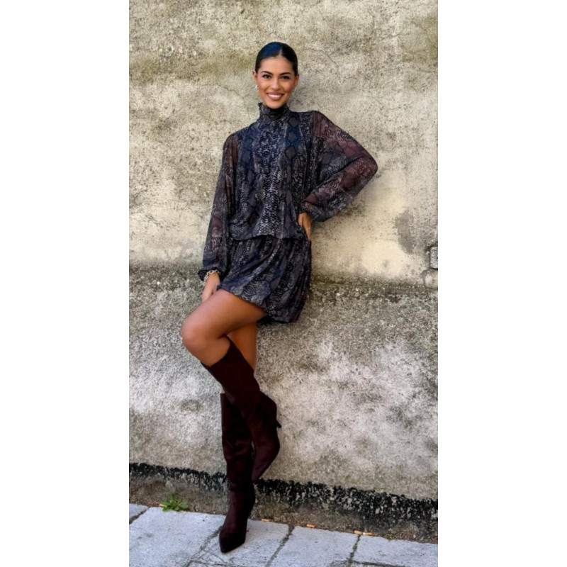 VESTIDO PRINT PITON LMN