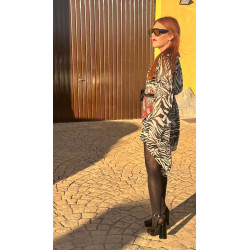 VESTIDO CORTO CEBRA